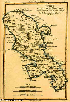 The Island Of Martinique, From 'atlas De Toutes Les Parties Connues Du Globe Terrestre' By Guillaume — Rigobert Bonne (charles Marie Rigobert Bonne)