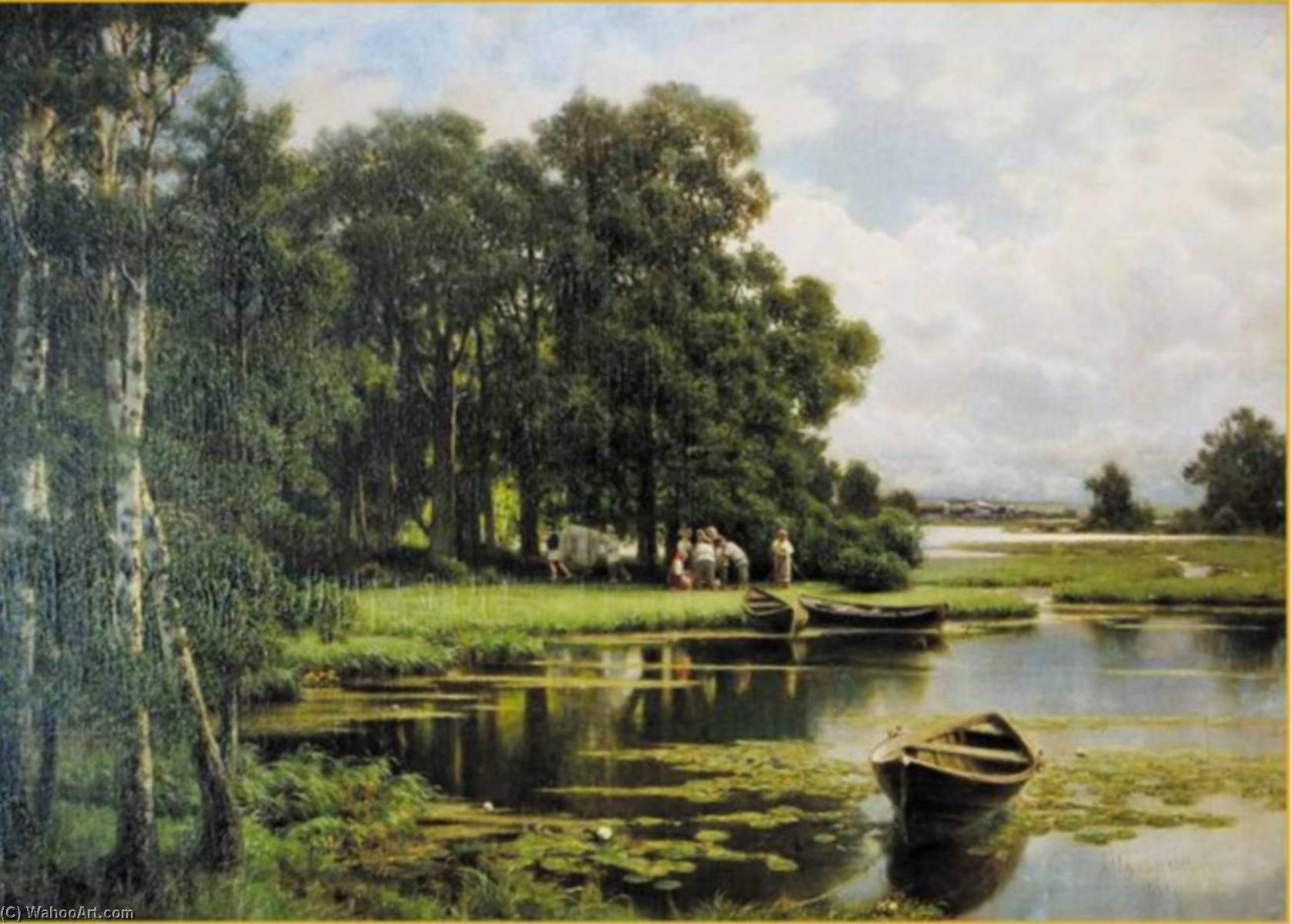 Landscape With Boats — Petr Sukhodolsky