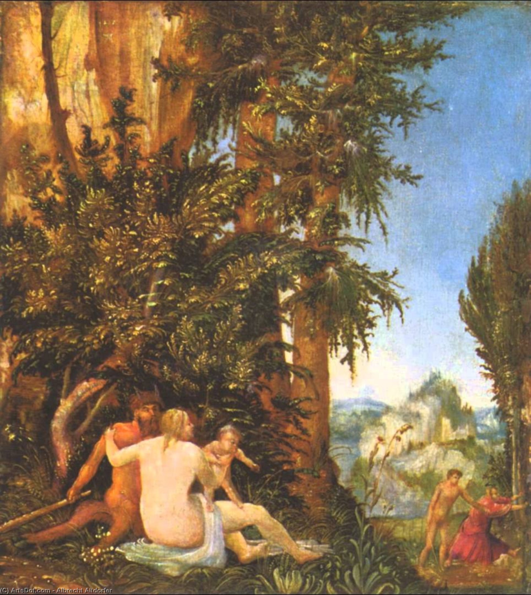 Landscape With Satyrfamilie — Albrecht Altdorfer