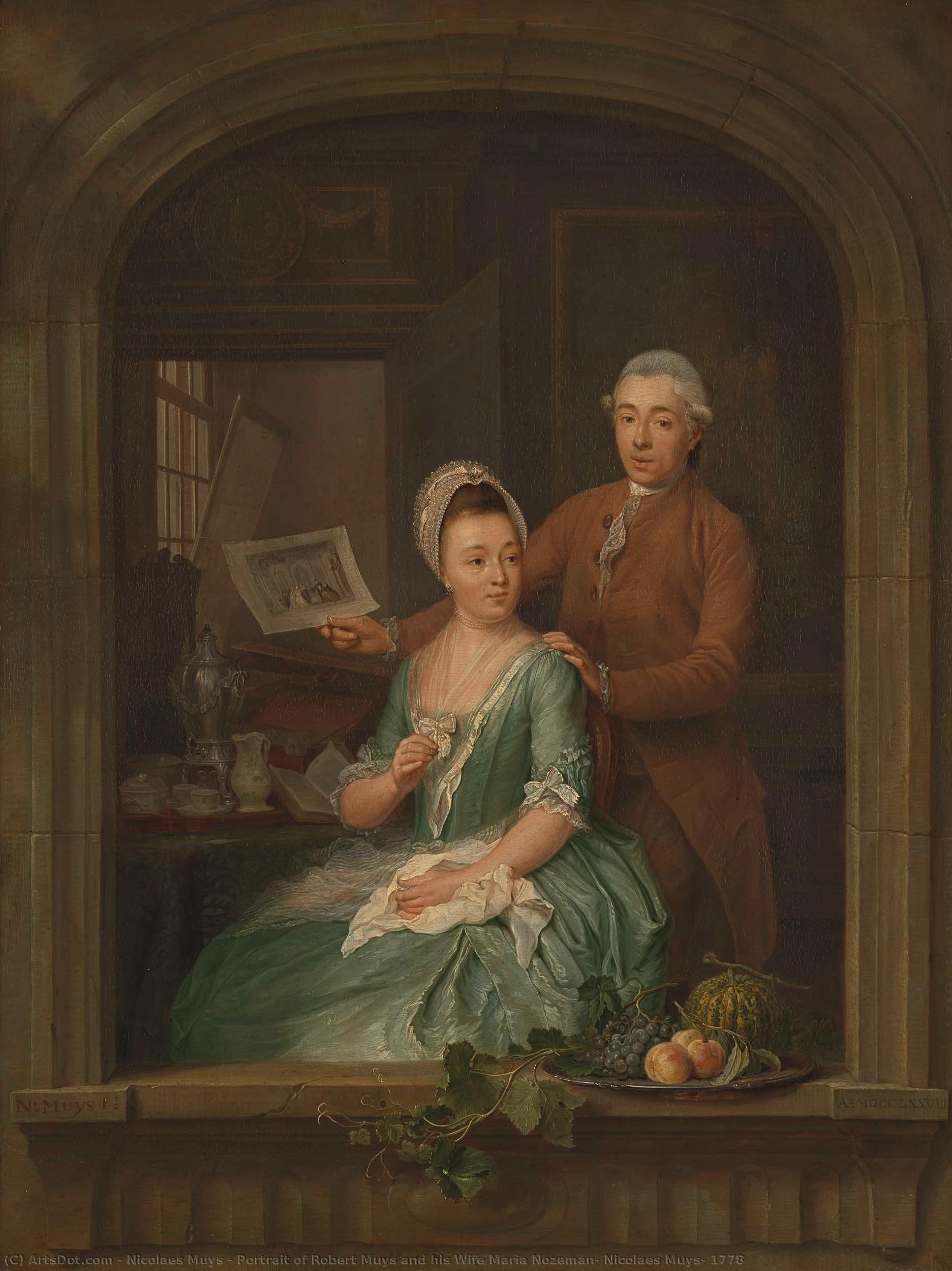 Portrait Of Robert Muys And His Wife Maria Nozeman, Nicolaes Muys, 1778 — Nicolaes Muys