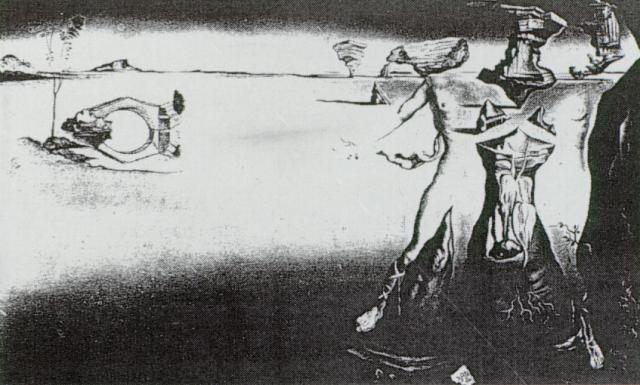 Wüsten-trilogie – Erscheinung Eines Paares In Der Wüste – Für Das Parfüm „desert Flower“ — Salvador Dalí