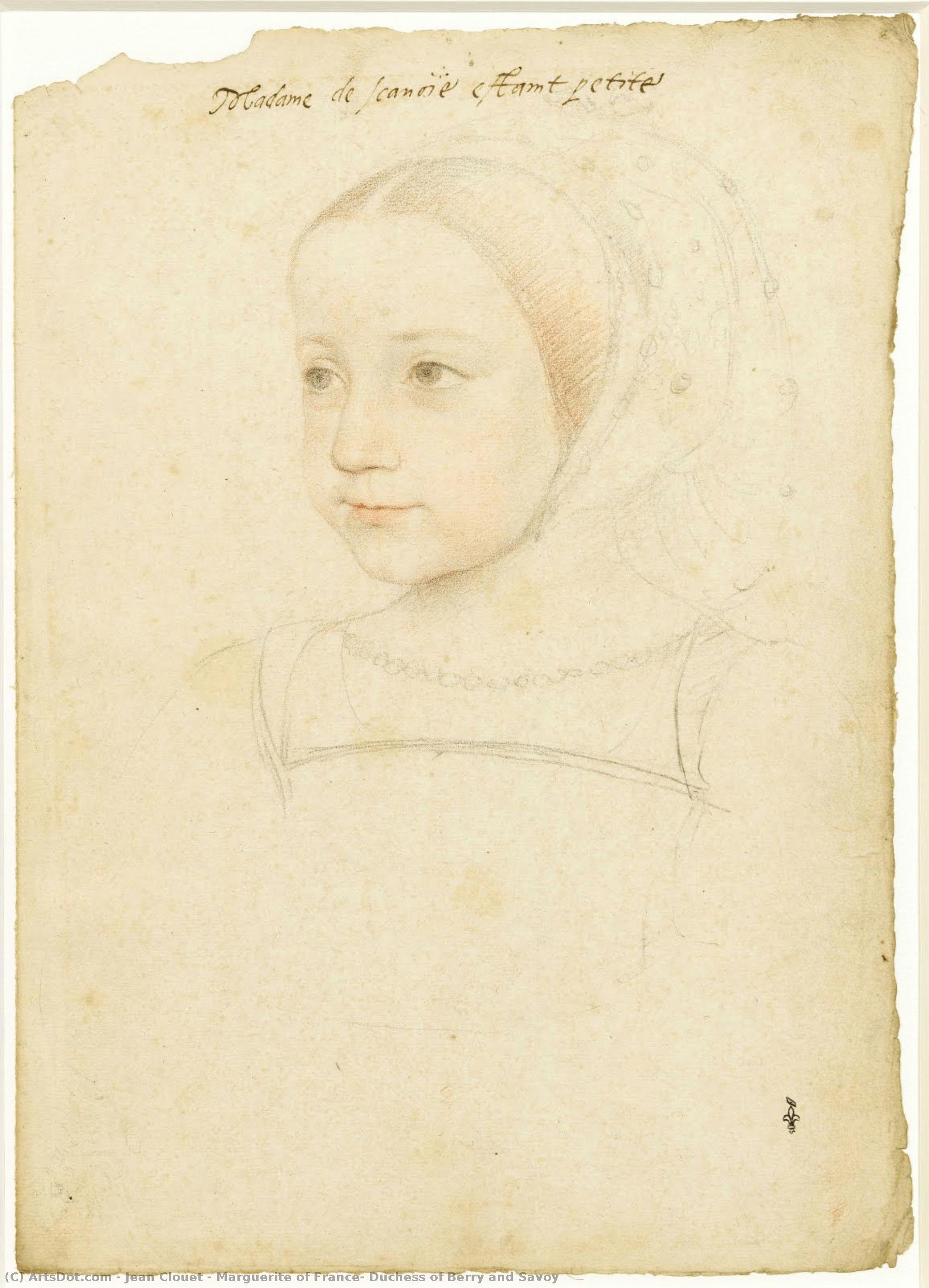 Marguerite Of France, Duchess Of Berry And Savoy — Jean Clouet