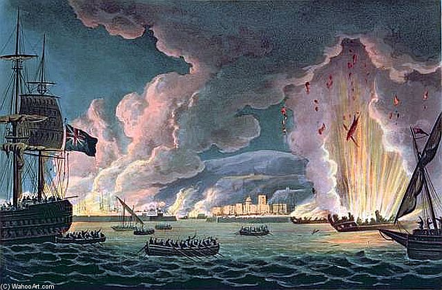 Destruction Of The French Fleet At Toulon — Thomas Whitcombe