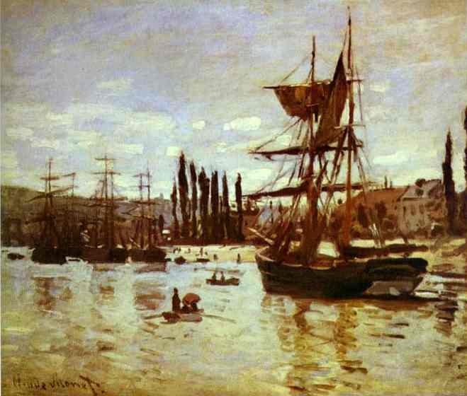 Ships At Rouen — Клод Моне