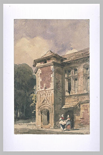Old House In Beauvais, Rue Saint Veronica — Richard Parkes Bonington