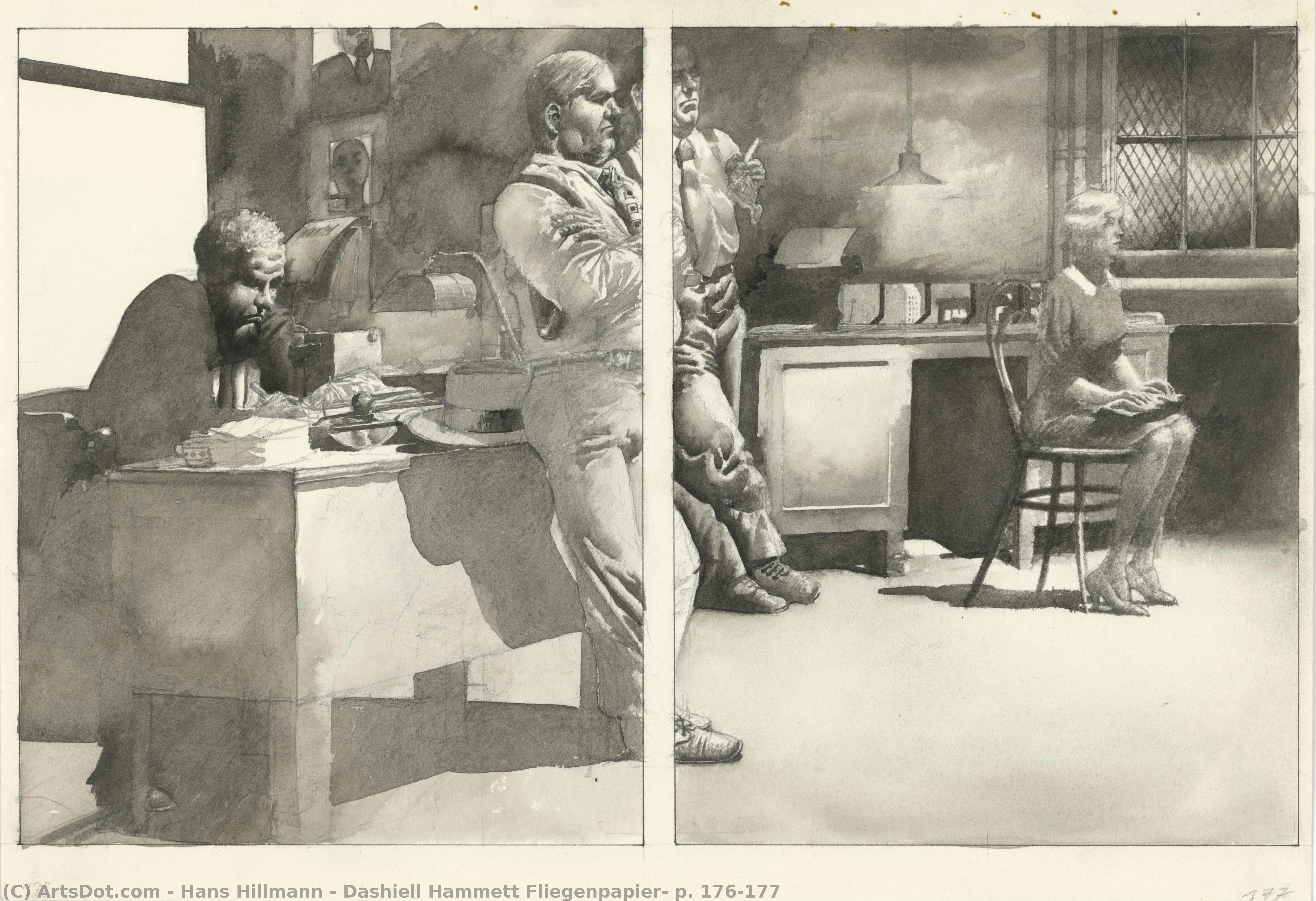Dashiell Hammett Fliegenpapier, P. 176-177 — Hans Hillmann