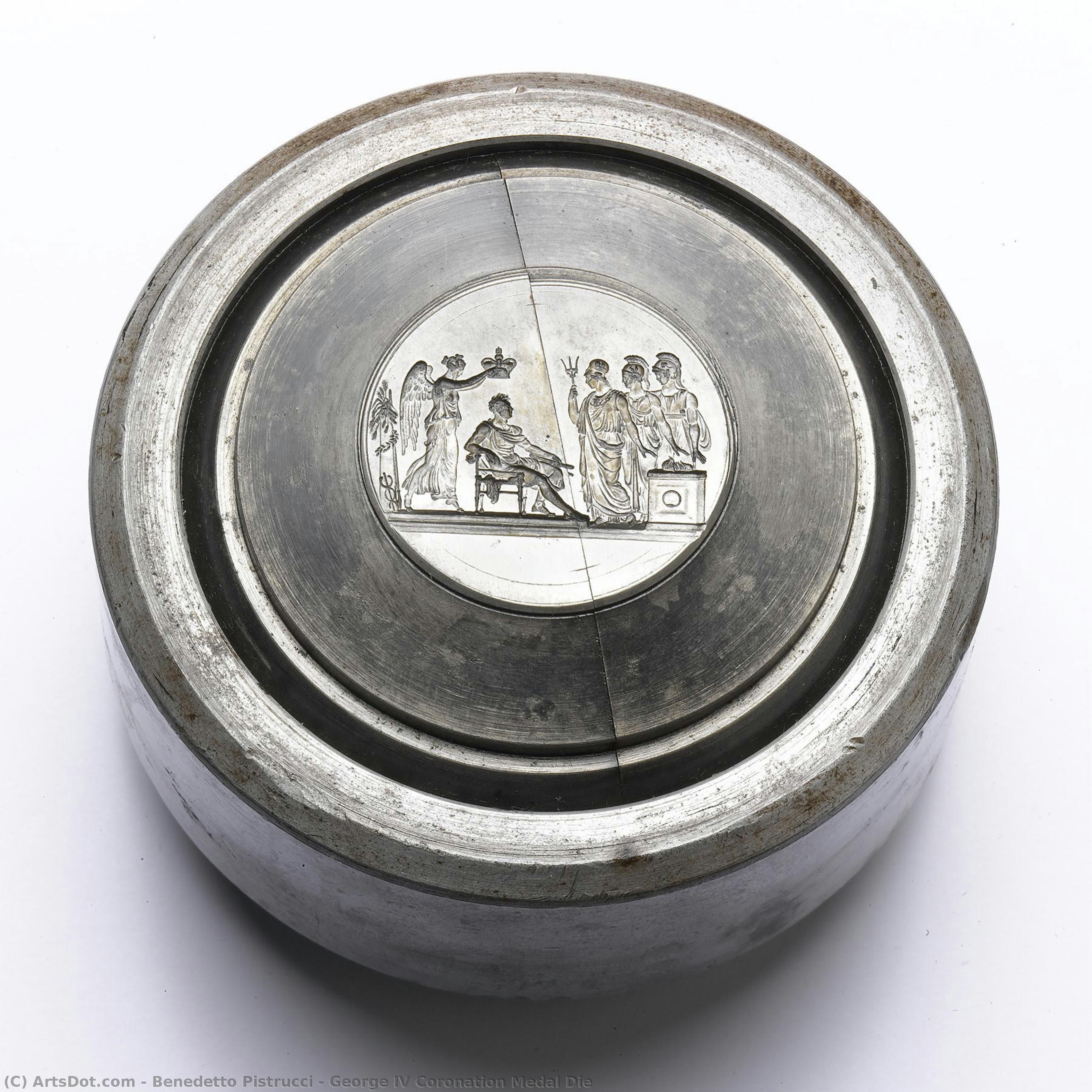 George Iv Coronation Medal Die — Benedetto Pistrucci