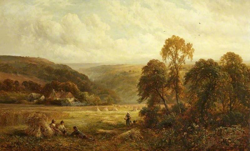 Harvest Scene In Surrey — George Turner