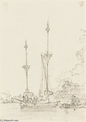 A View Of St Joseph's Church From The Quayside — George Chinnery