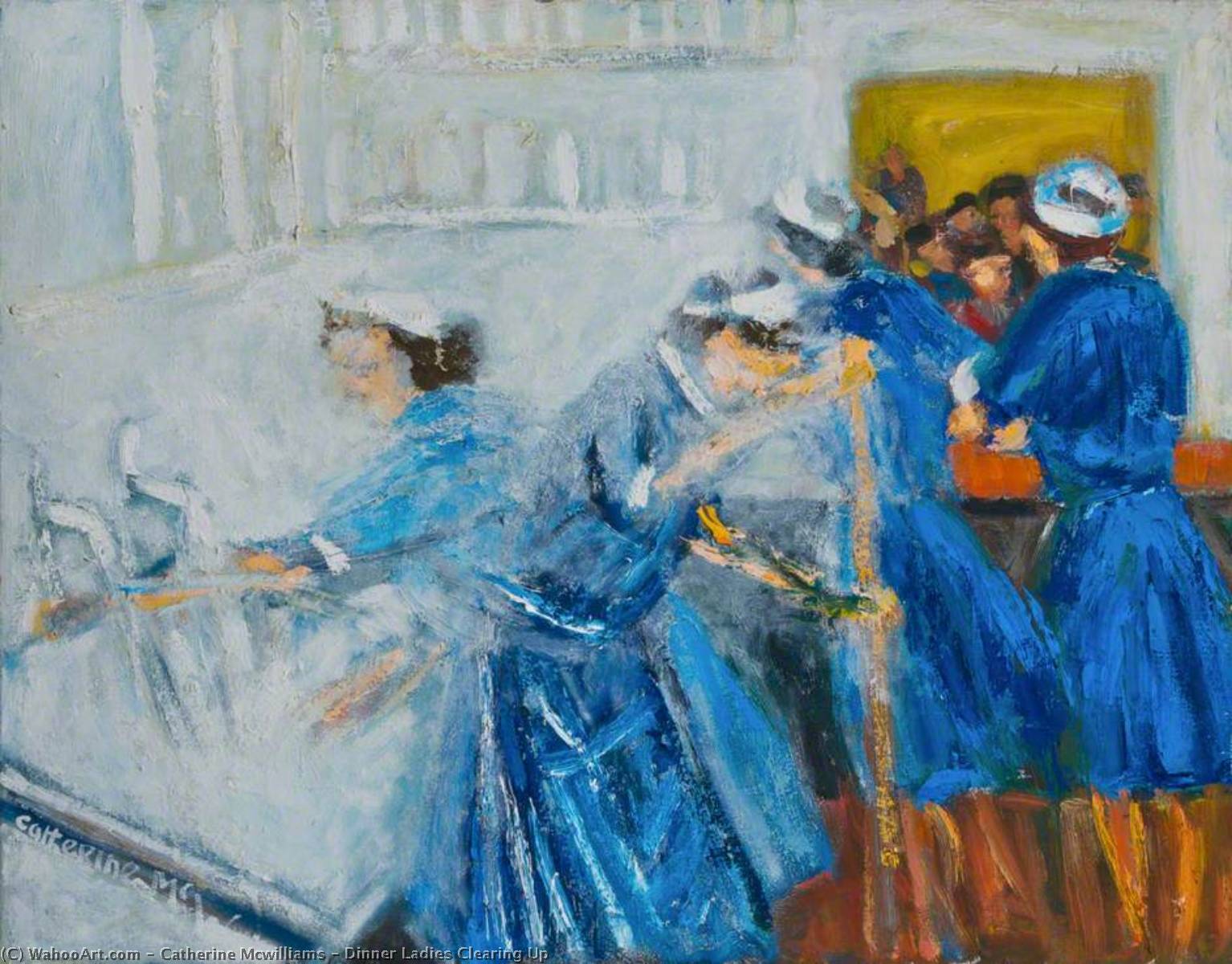 Dinner Ladies Clearing Up — Catherine Mcwilliams
