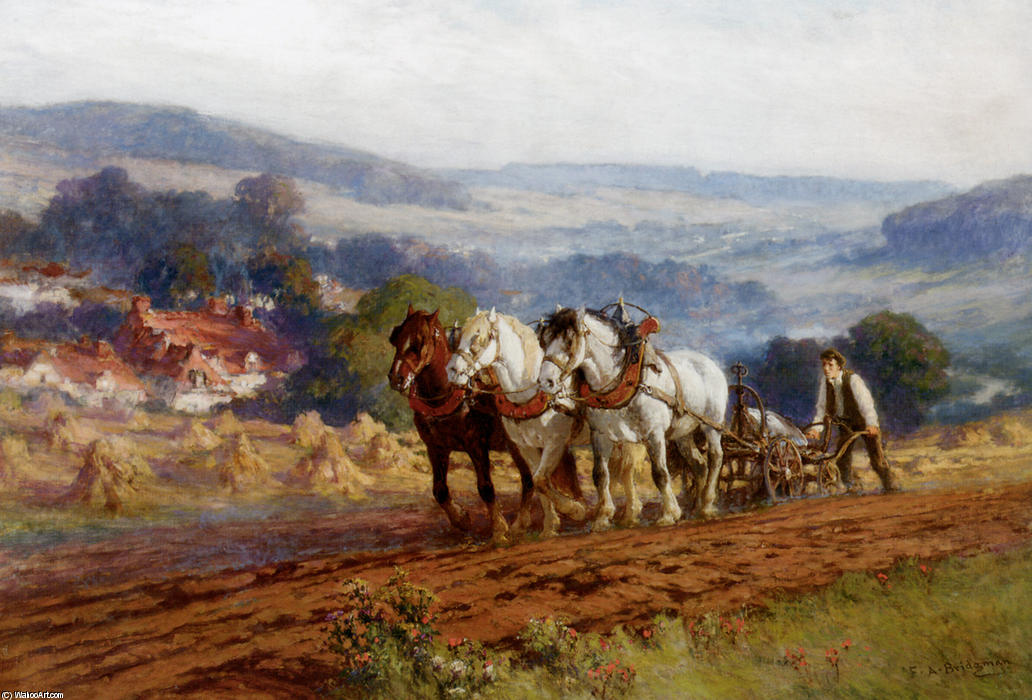 Plowing The Field — Фредерик Артур Бриџмен
