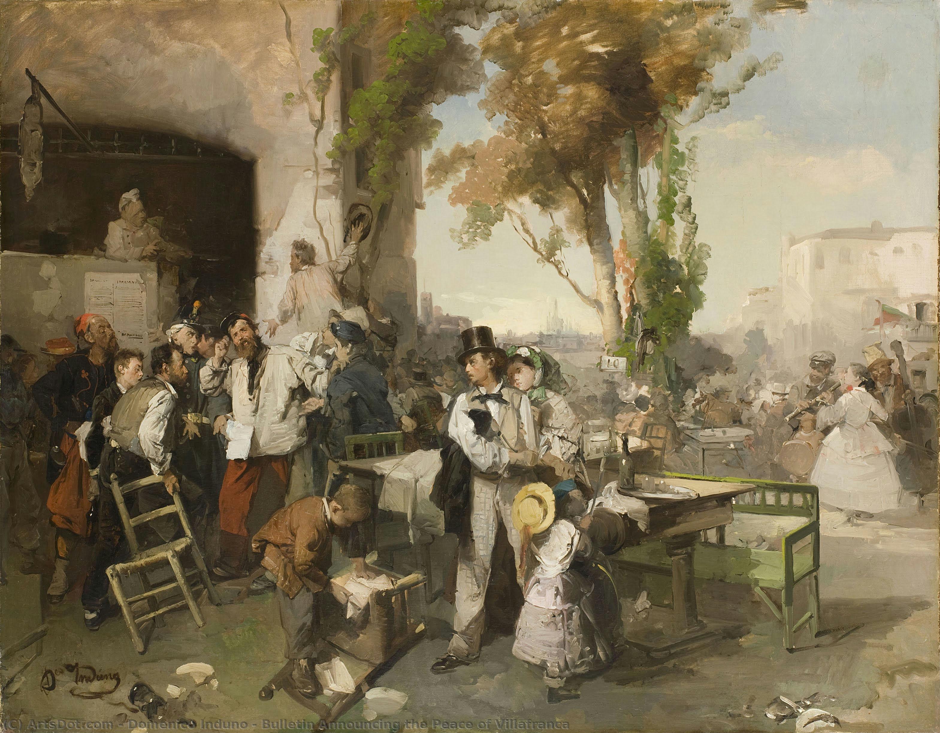 Bulletin Announcing The Peace Of Villafranca — Domenico Induno