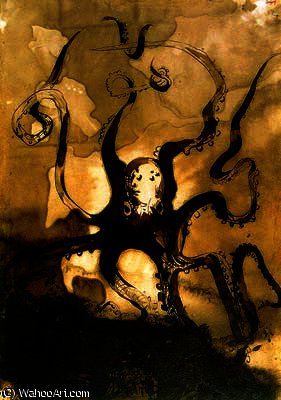 Octopus With The Initials V.h — Victor Marie Hugo