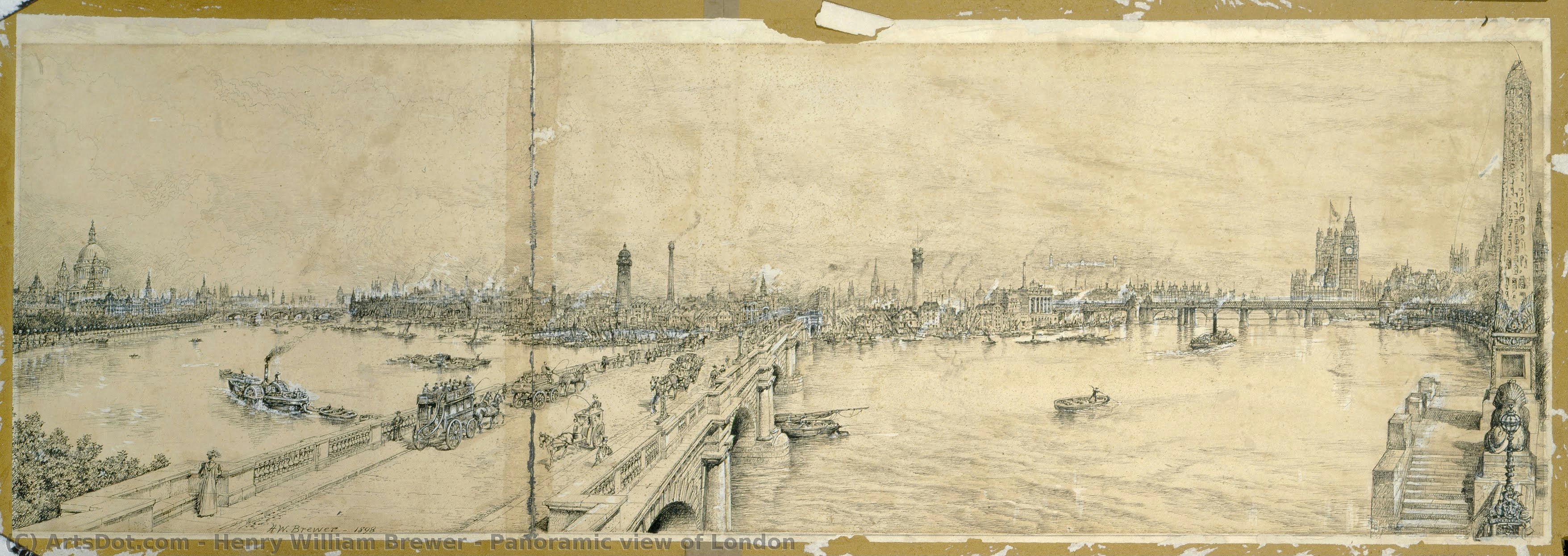 Panoramic View Of London — Henry William Brewer