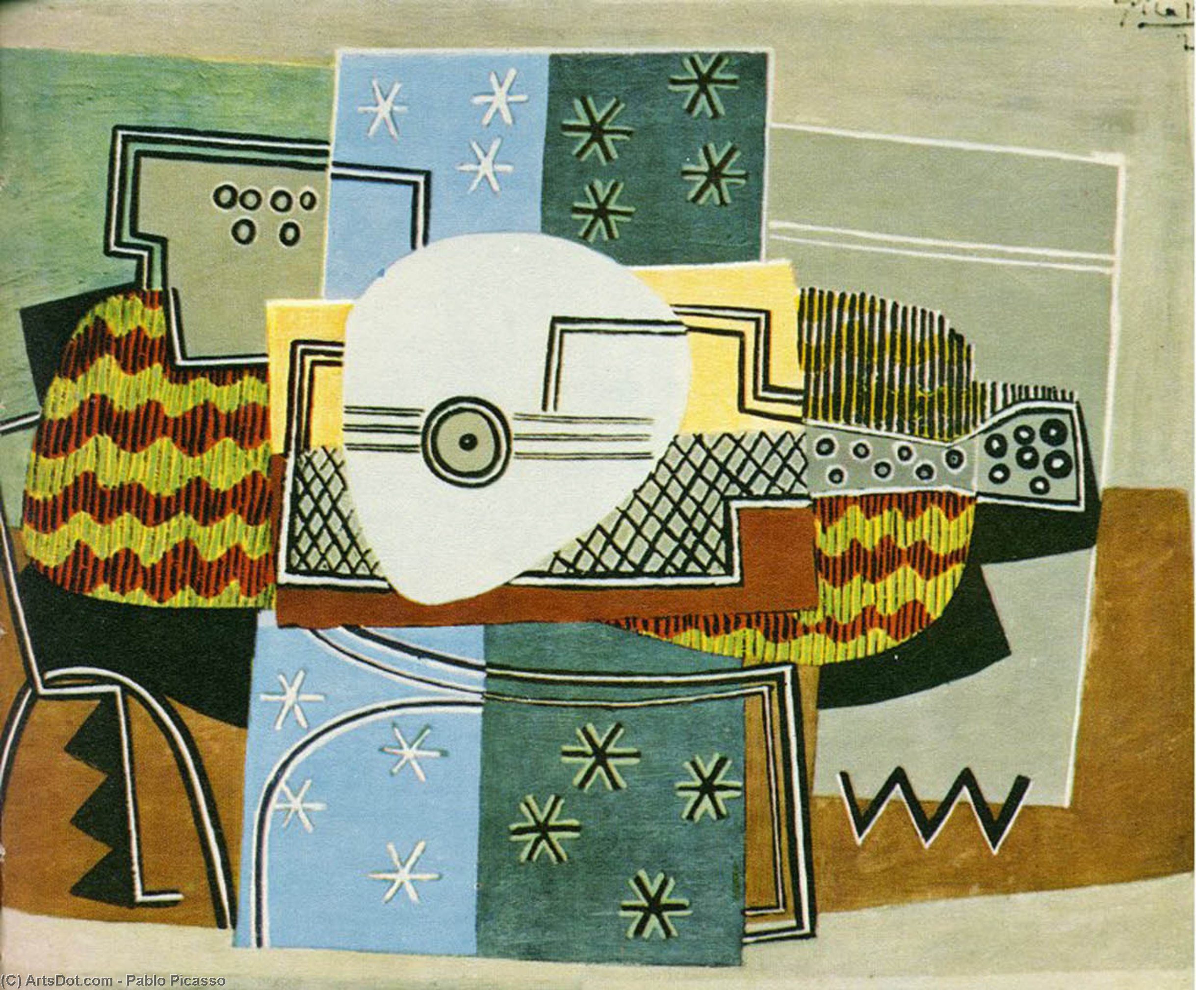 Still Life With The Mandolin — Pablo Picasso