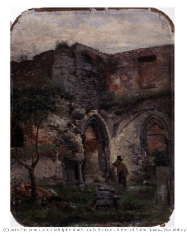 Ruins Of Saint Bavo's Abbey In Ghent — Jules Adolphe Aimé Louis Breton