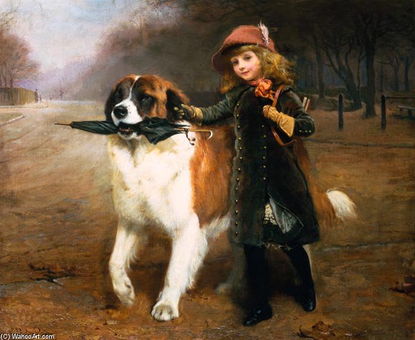 Off To School - — Charles Burton Barber