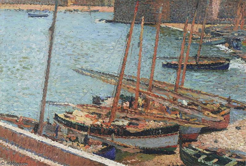 Bateaux En Port Collioure — Henri Jean Guillaume Martin
