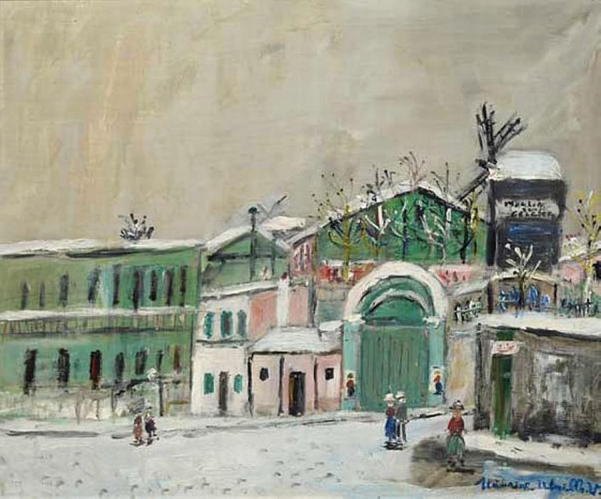 Moulin De La Galette Under The Snow — Maurice Utrillo