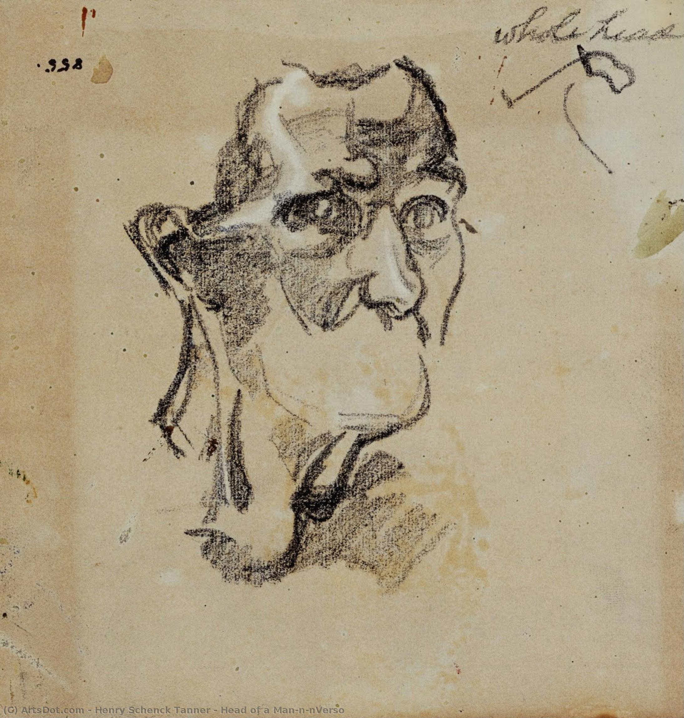 Head Of A Man\n\nverso — Henry Schenck Tanner