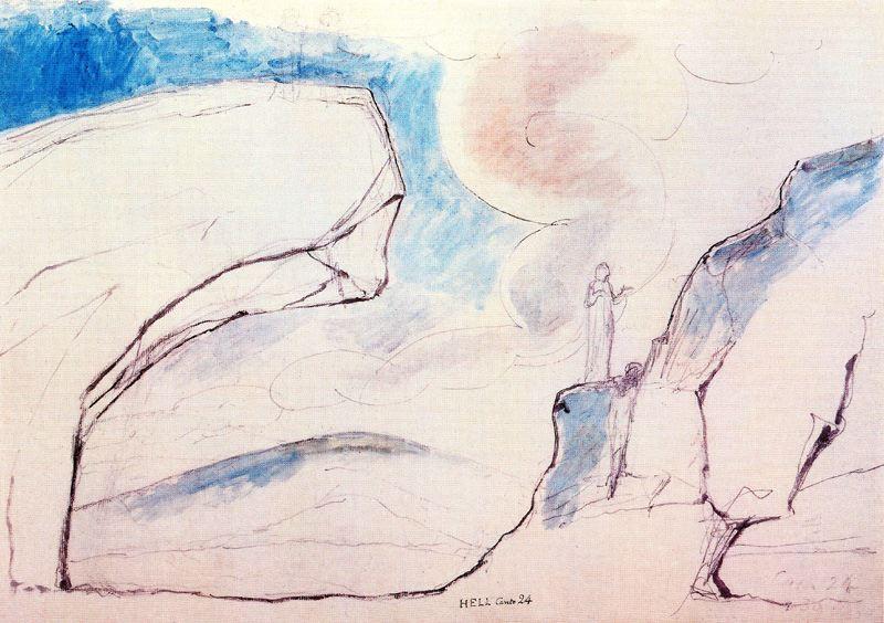 Continuación Del Ascenso Entre Las Rocas — William Blake