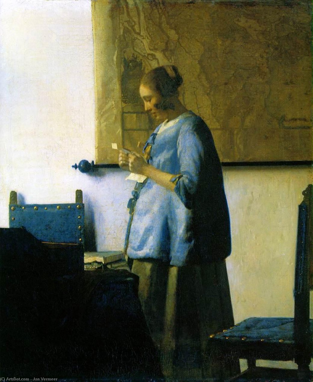 La Mujer Leyendo Una Carta — Johannes Vermeer