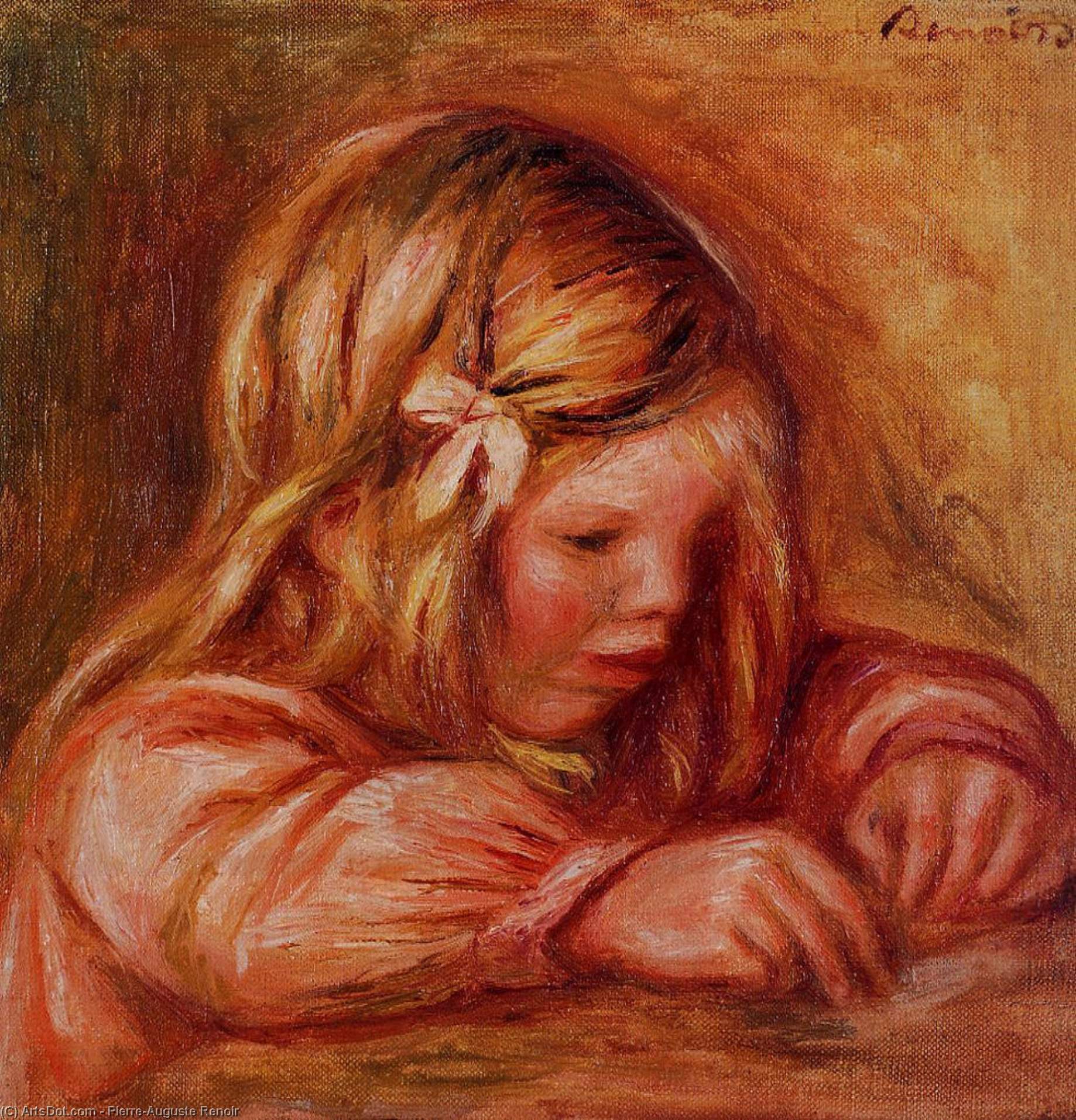 Jean Renoir Escritando — Pierre-auguste Renoir