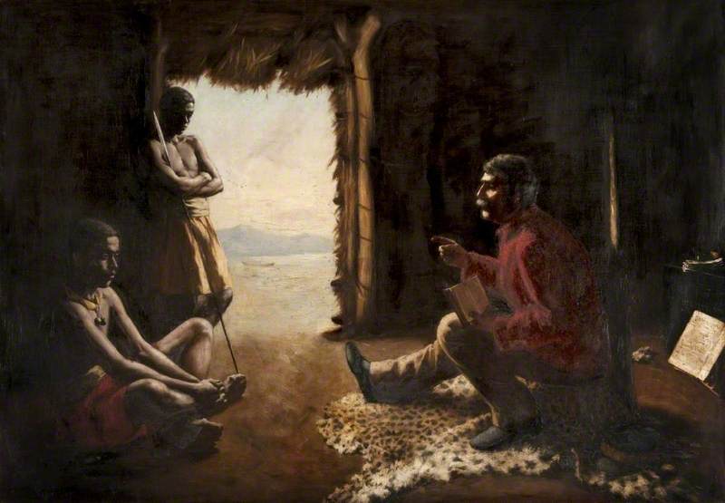 Dr Livingstone Teaching The Natives — Henry John Dobson