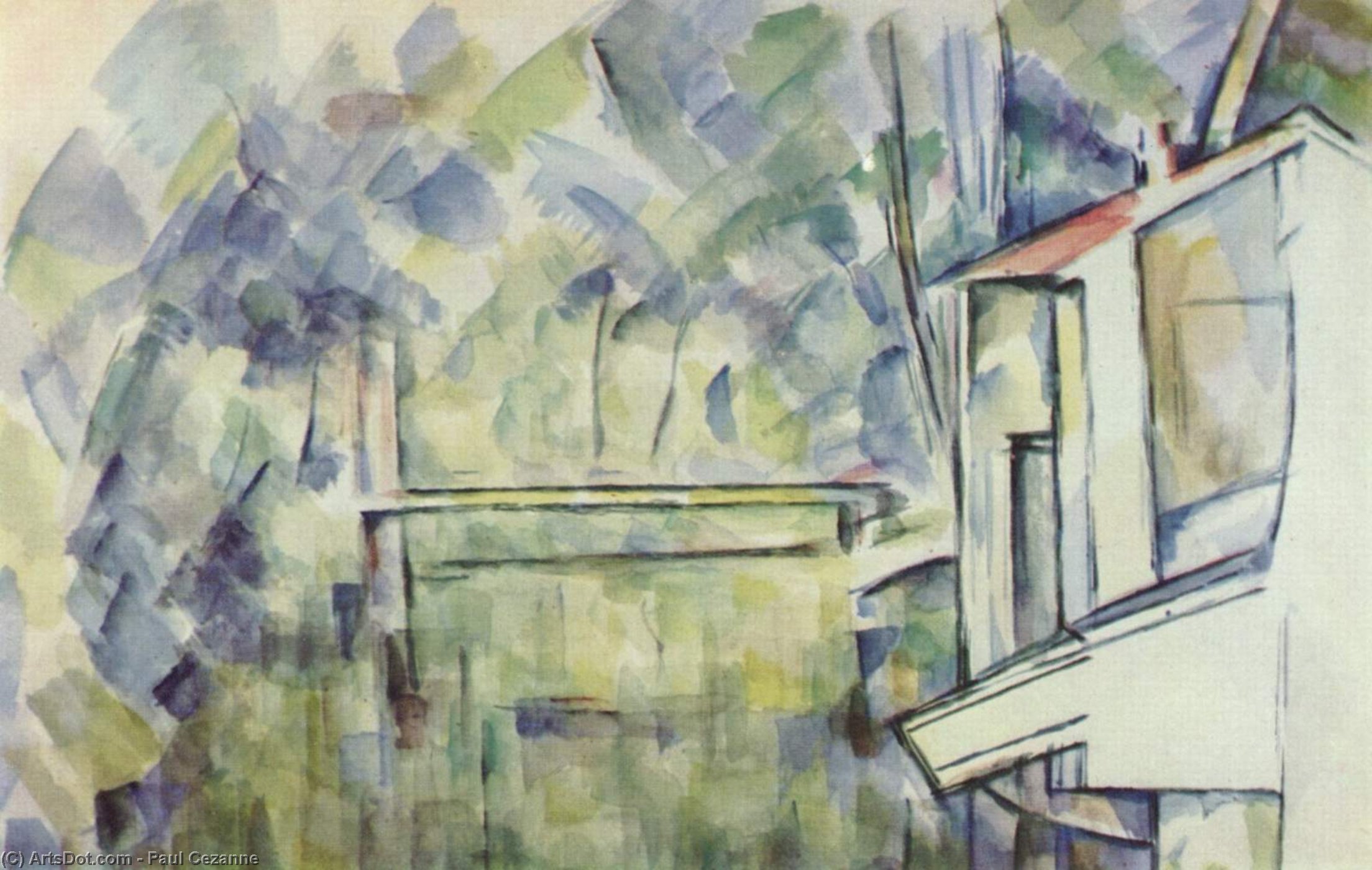 Mühle Am Fluss — Paul Cézanne