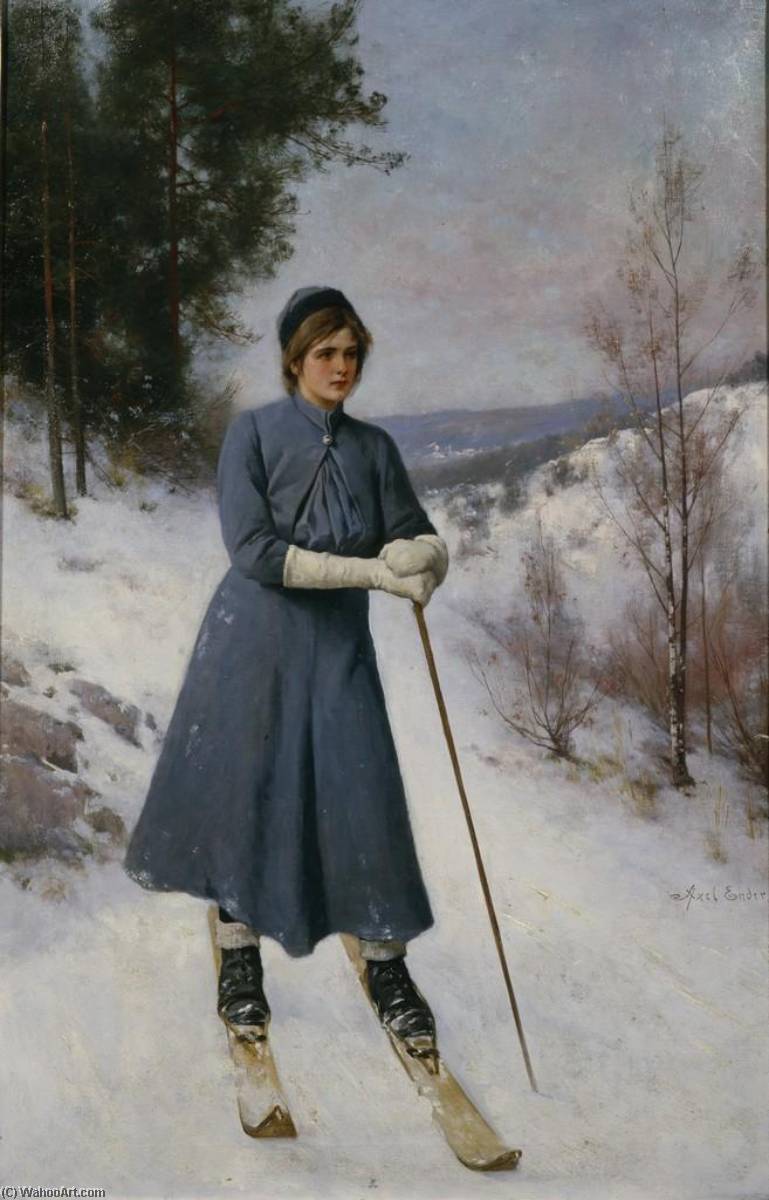 Girl On Skis — Axel Hjalmar Ender