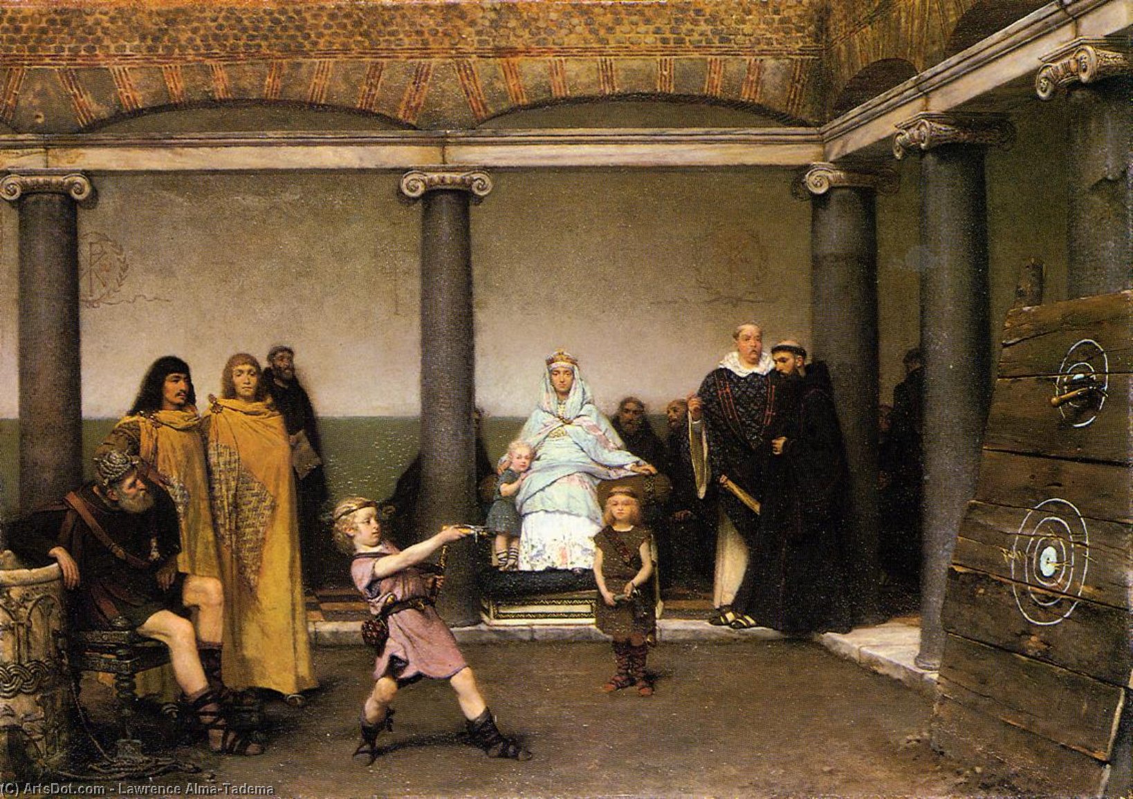 The Education Of The Children Of Clovis — Lourens Alma Tadema