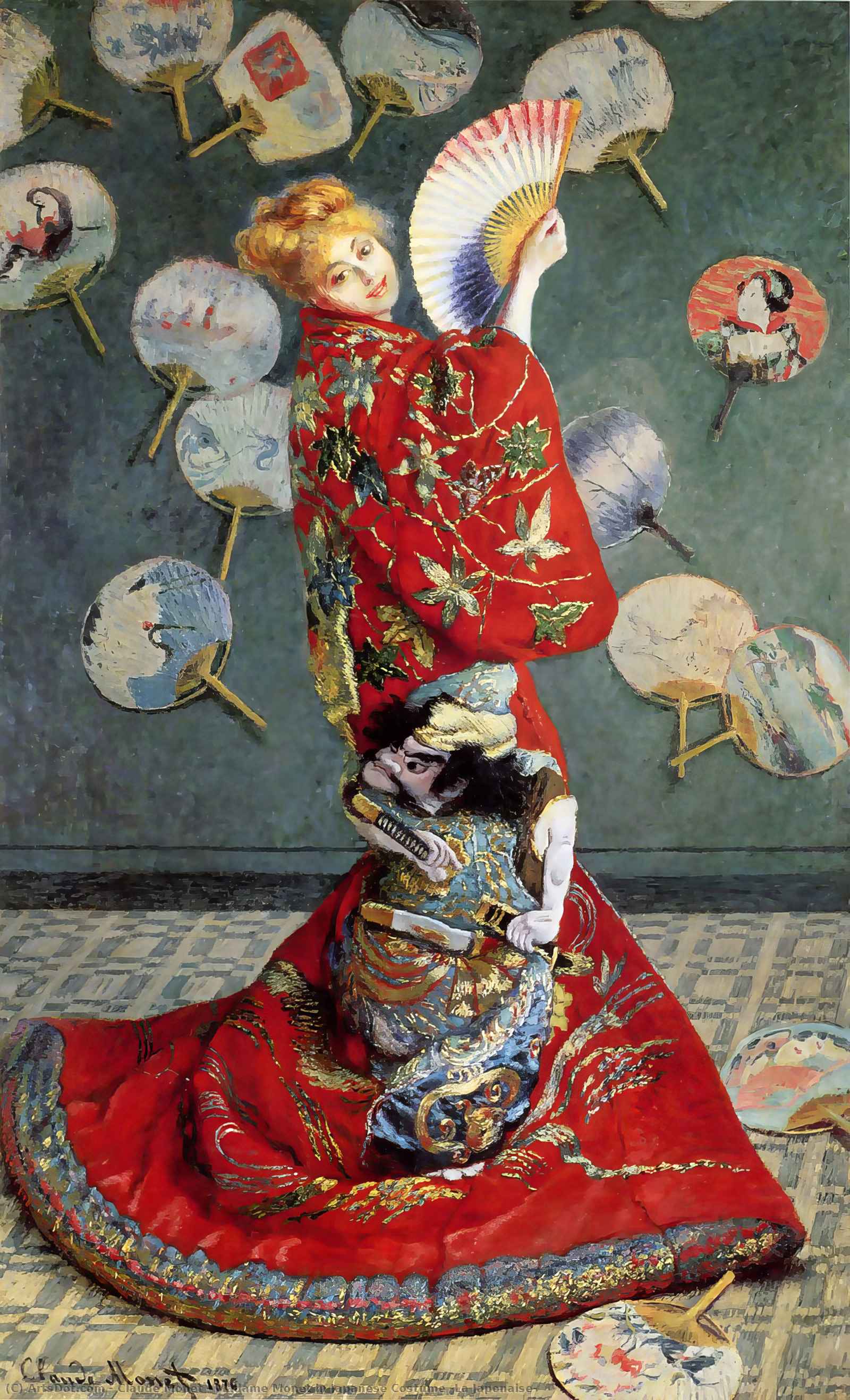 日本の衣装をまとったカミーユ・モネ (ラ・ジャポネーズ) — クロード・モネ