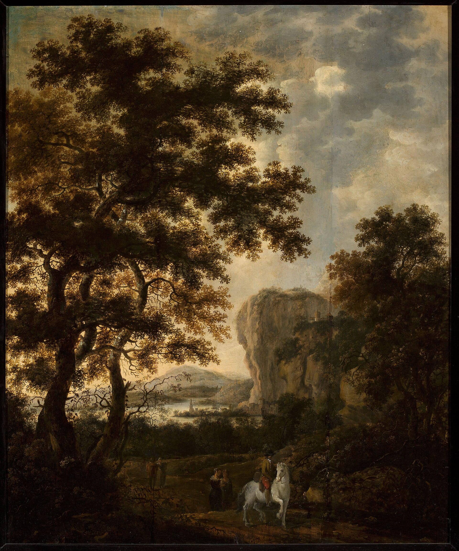 Rocky Landscape With A Horseman — Jan Dirksz Both