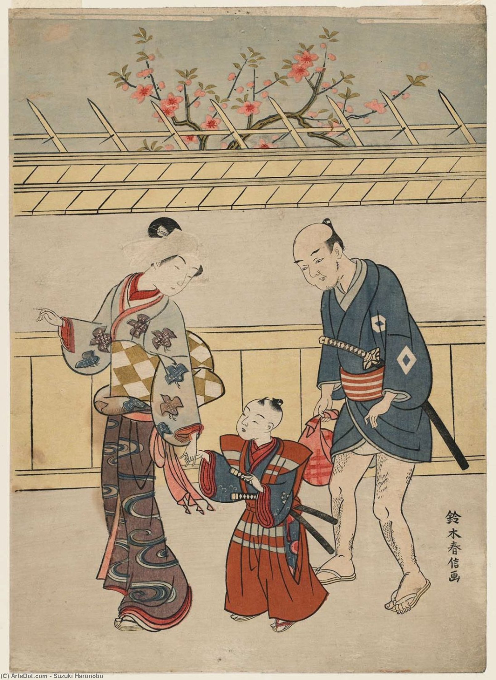 Taking A Five-year-old Boy To Visit A Shrine — Suzuki Harunobu