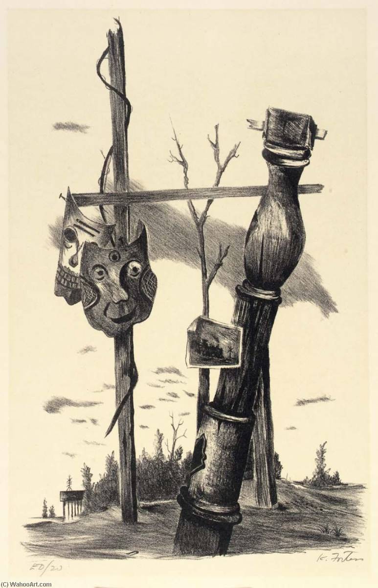 (untitled Landscape With Masks) — Karl Fortess