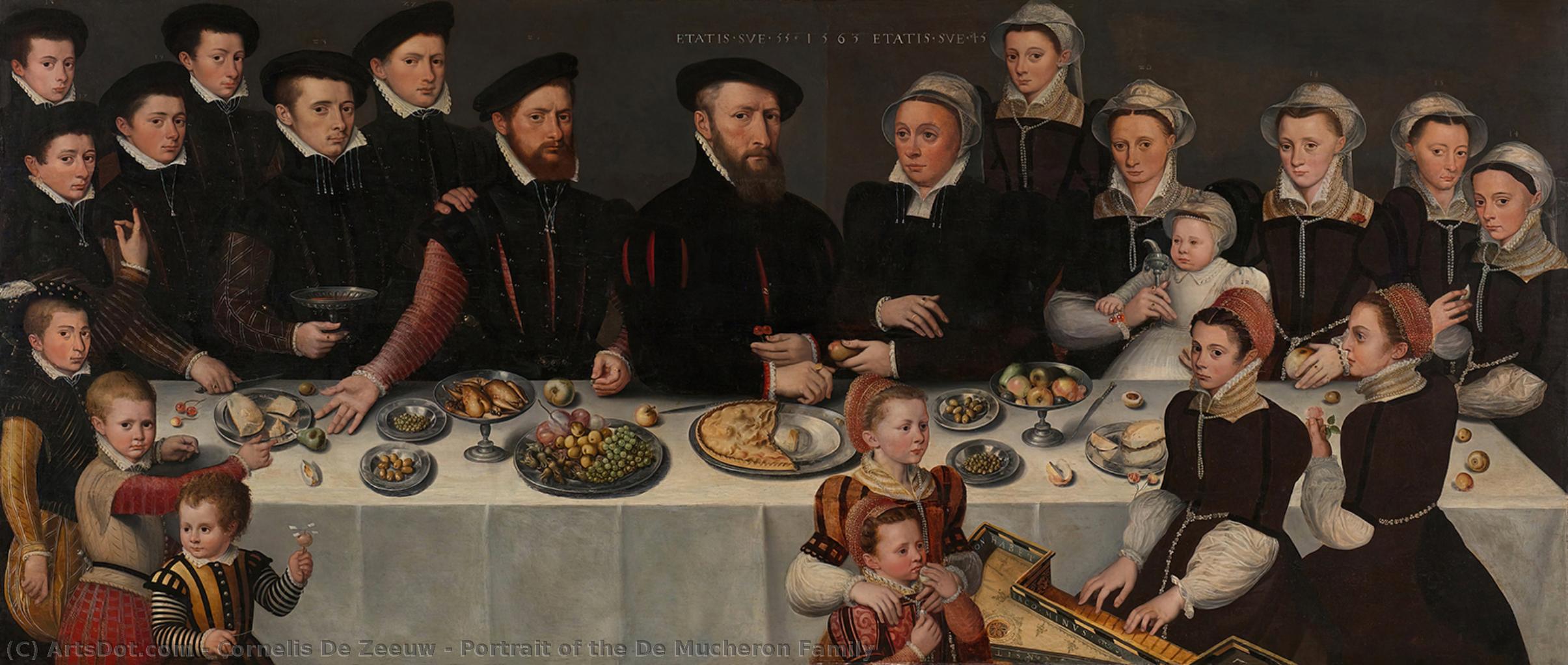 Portrait Of The De Mucheron Family — Cornelis De Zeeuw