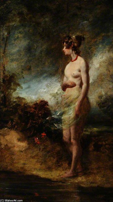 Female Nude Standing In The Open — William Etty