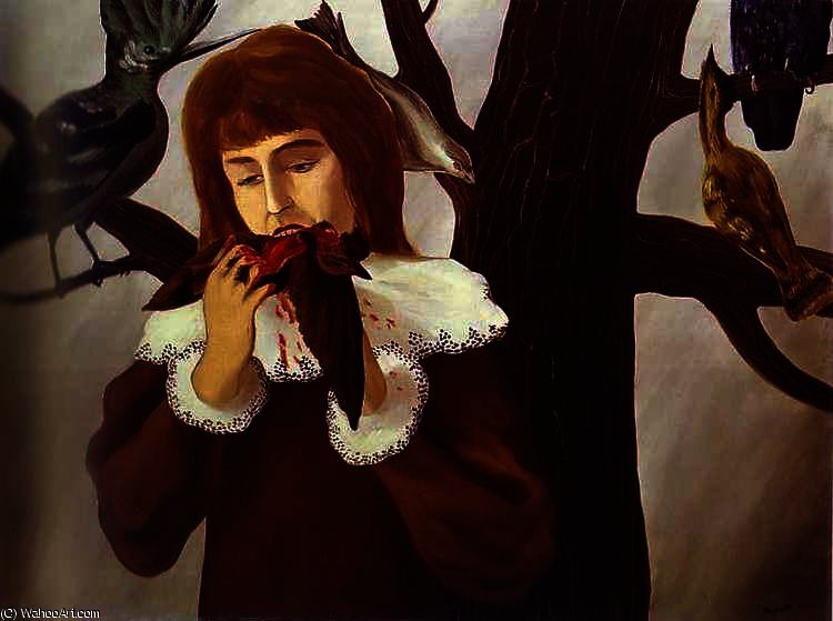 Jeune Fille Mangeant Un Oiseau — René Magritte