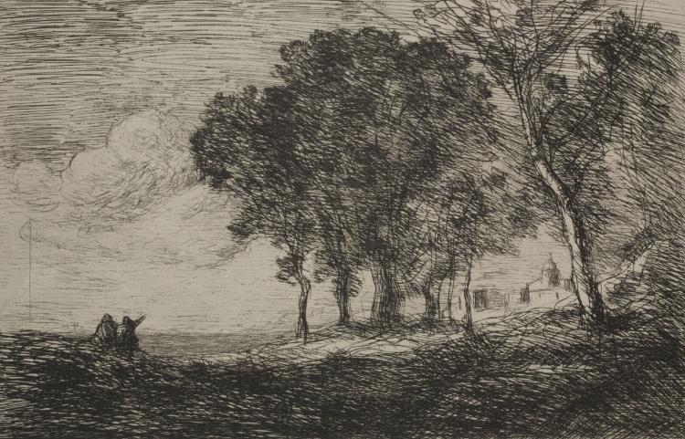 Italian Landscape — Jean-baptiste-camille Corot
