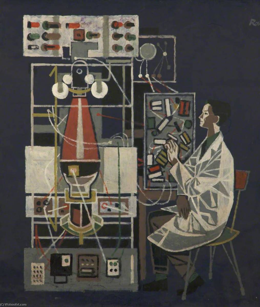 Scientist At Lab Bench — Cliff Rowe