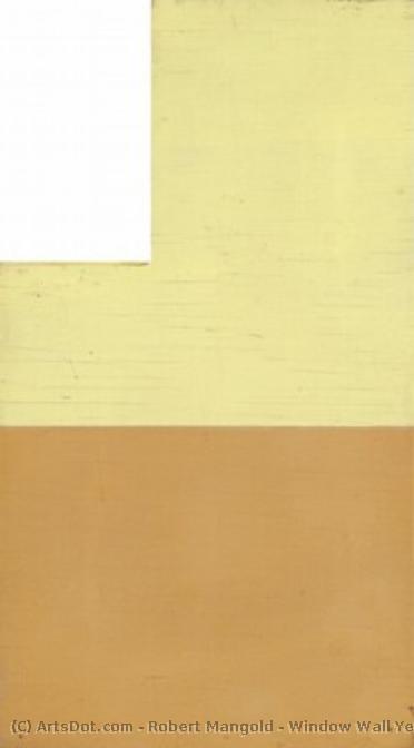 Window Wall Yellow And Tan Sketch — Robert Mangold