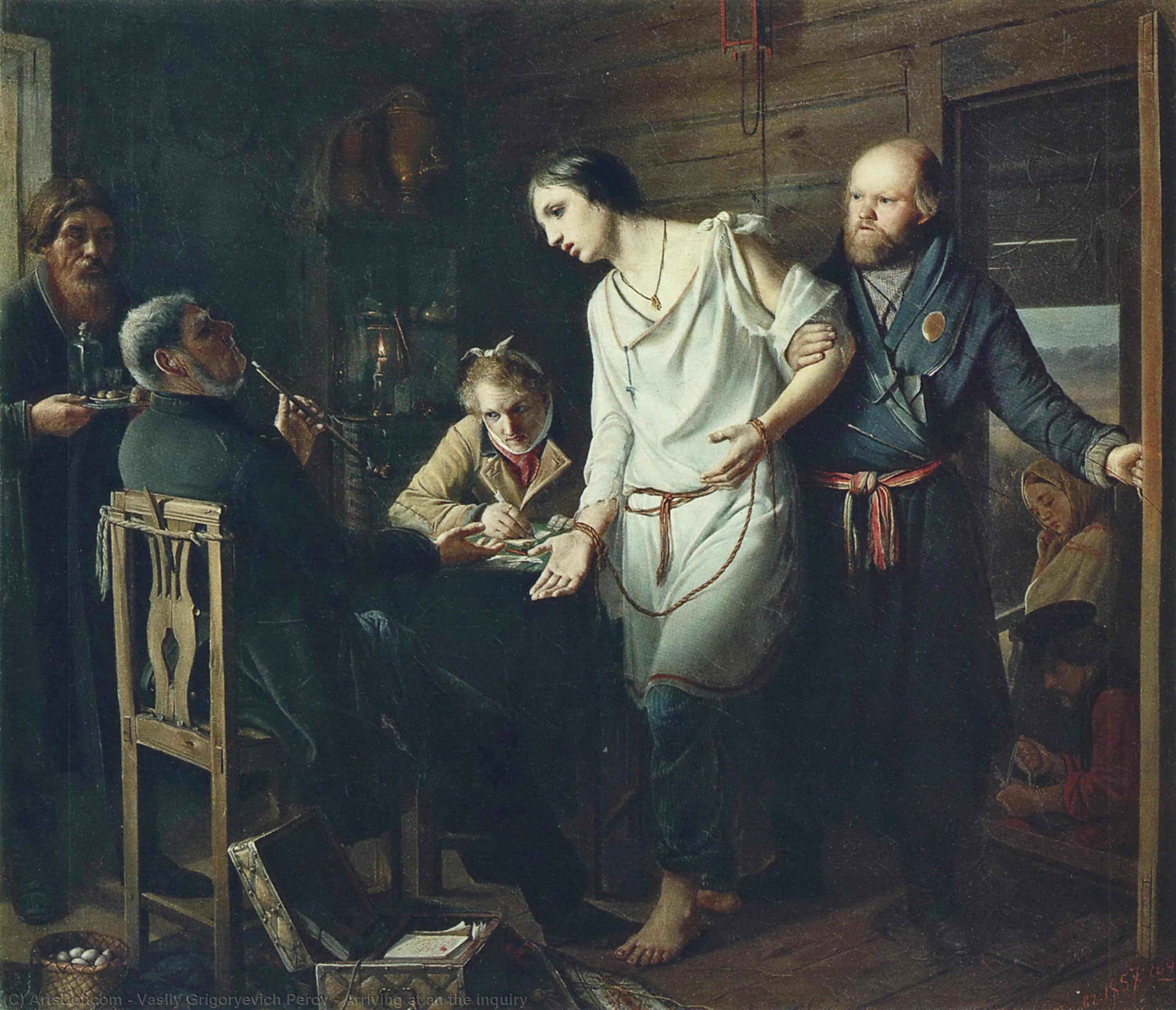Arriving At An The Inquiry — Vasily Grigoryevich Perov
