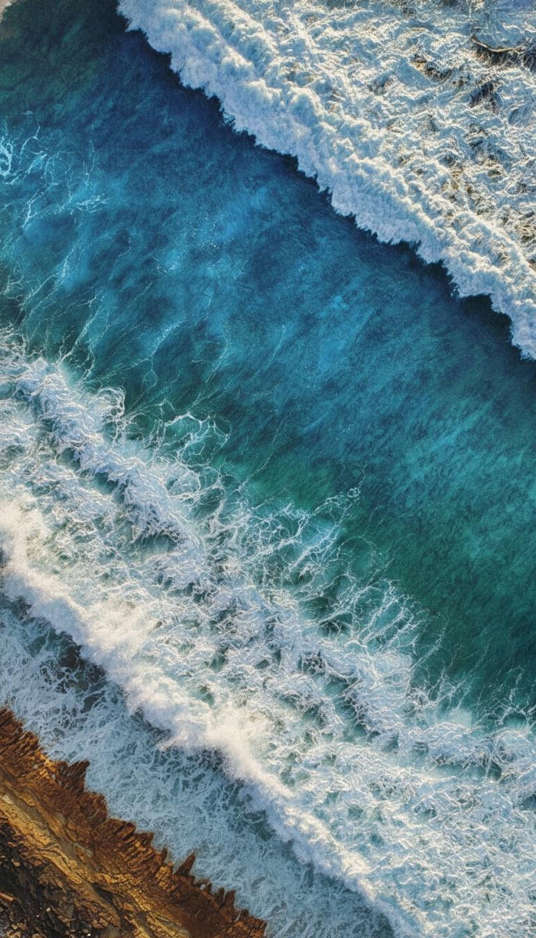 Azurblaue Rhythmen Der Küstenlinie: Eine Abstrahierte Küstenstudie — Alice Marchand