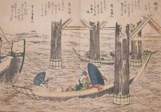 Ryogoku Bridge — Katsushika Hokusai