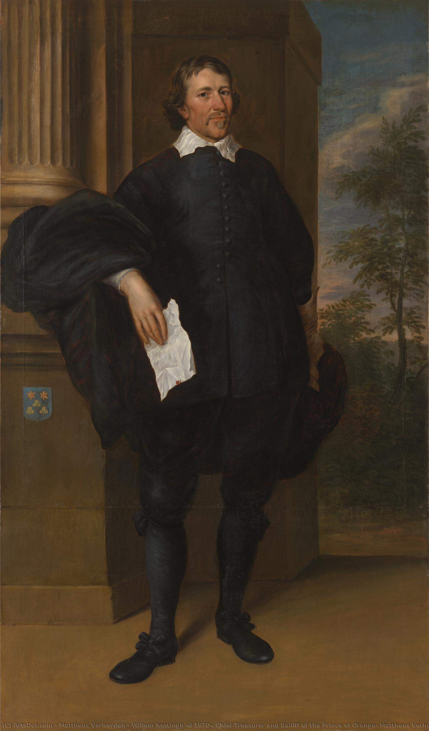Willem Kettingh (d 1670). Chief Treasurer And Bailiff Of The Prince Of Orange, Mattheus Verheyden, C. 1755 — Mattheus Verheyden