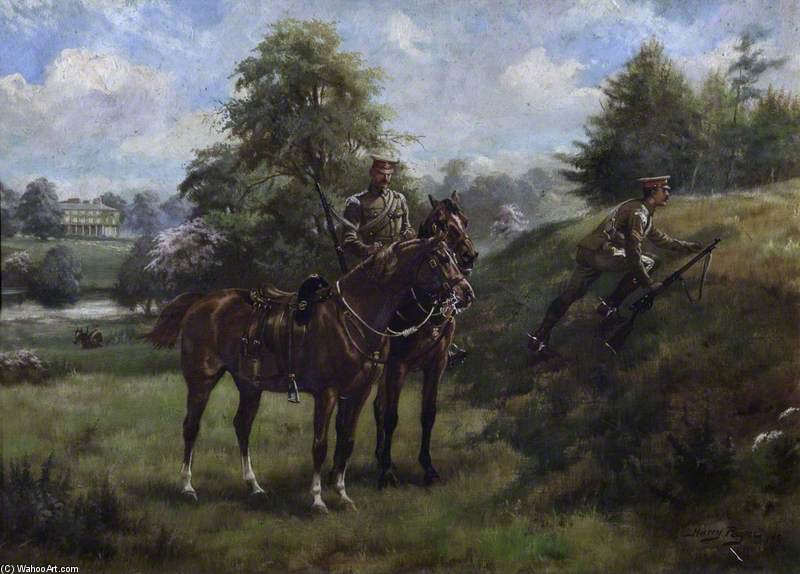 Soldiers Of The West Kent Imperial Yeomanry Practising In Mote Park — Harry Payne