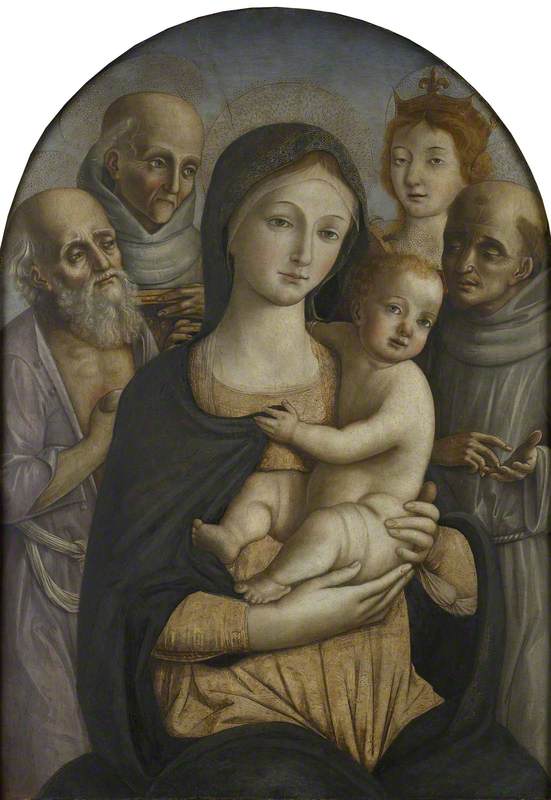 The Virgin And Child With Four Saints — Pietro Di Francesco Degli Orioli