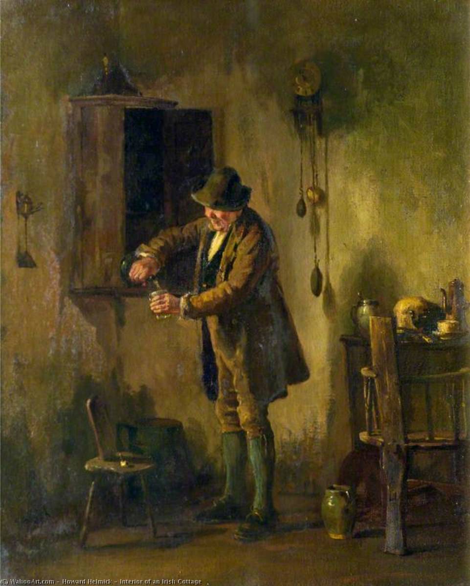 Interior Of An Irish Cottage — Howard Helmick
