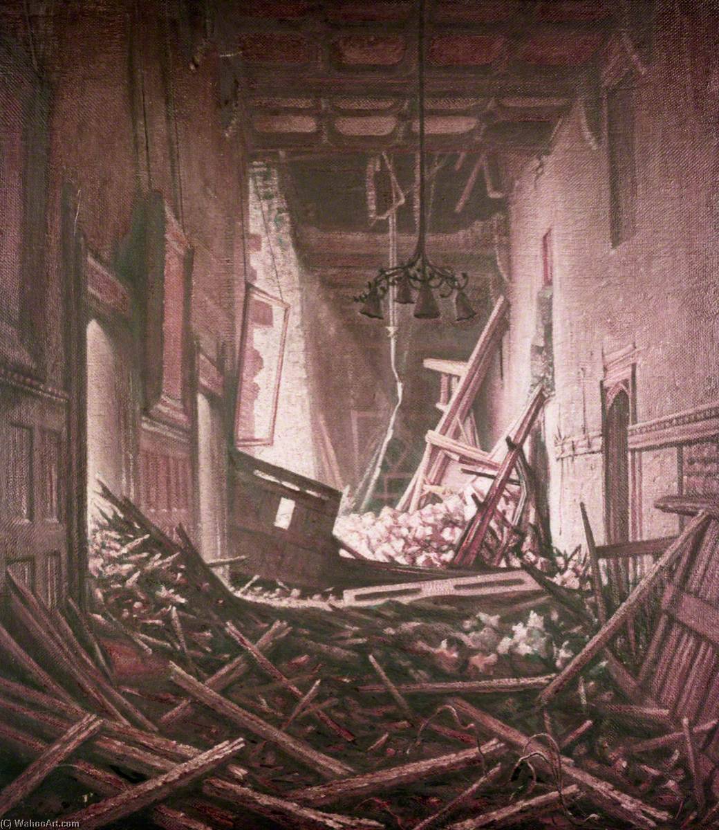 Bombed Law Lords Corridor Looking West — William John Macleod