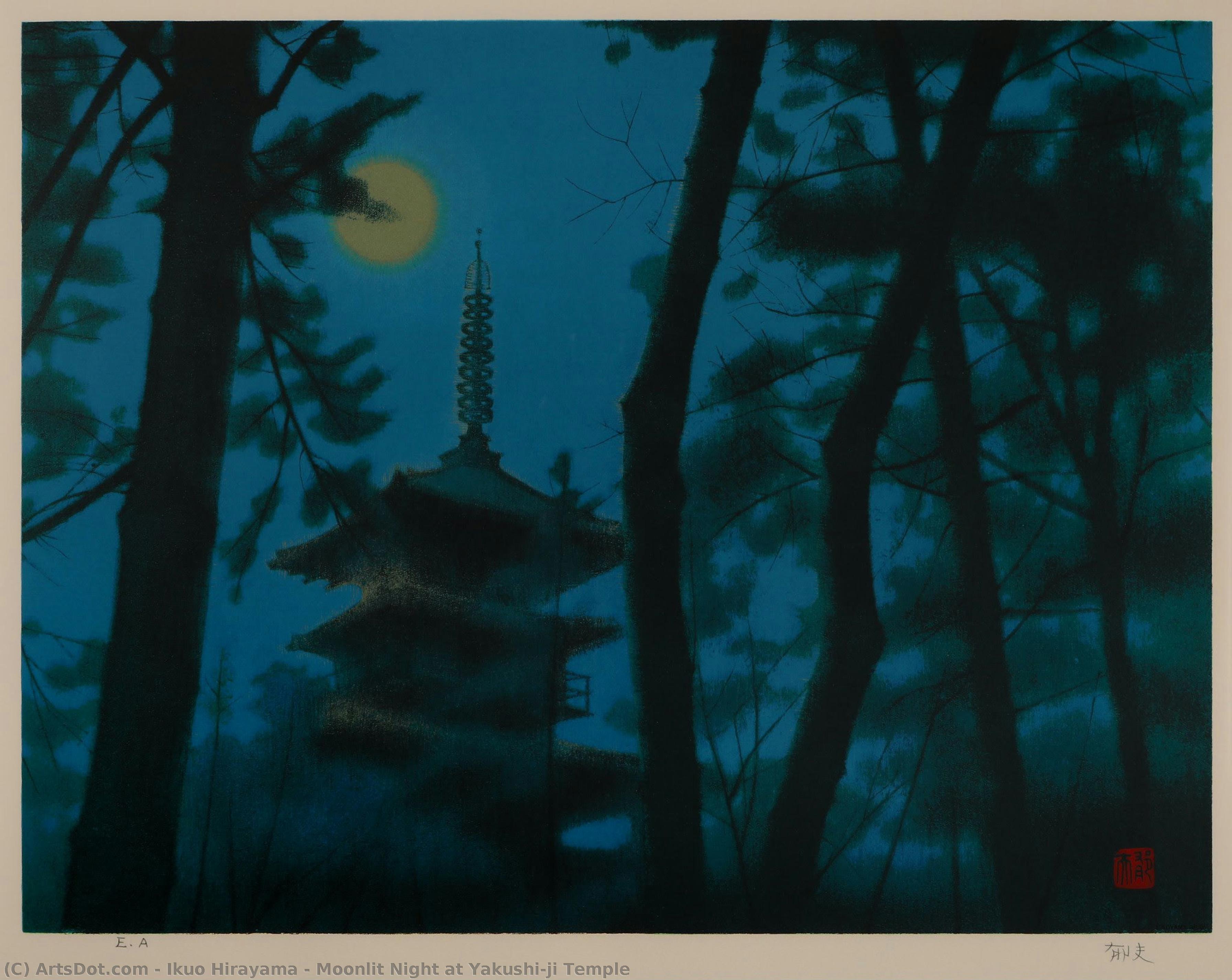 Moonlit Night At Yakushi-ji Temple — Ikuo Hirayama